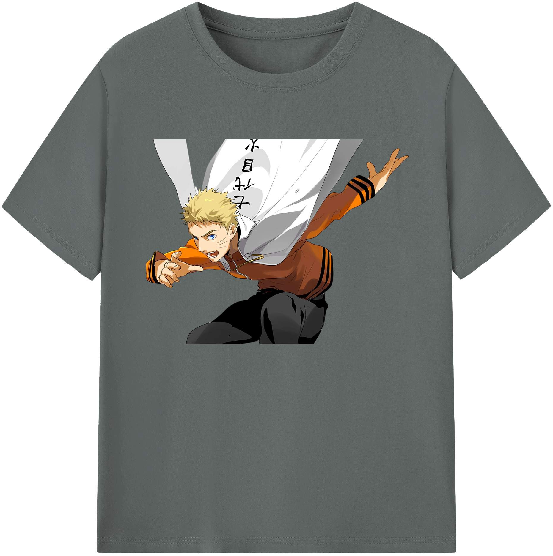 （画像用） NARUTO -ナルト- うずまき ナルト Uzumaki Naruto 綿100％ メンズ半袖Tシャツ｜肌触りやわらか＆通気性